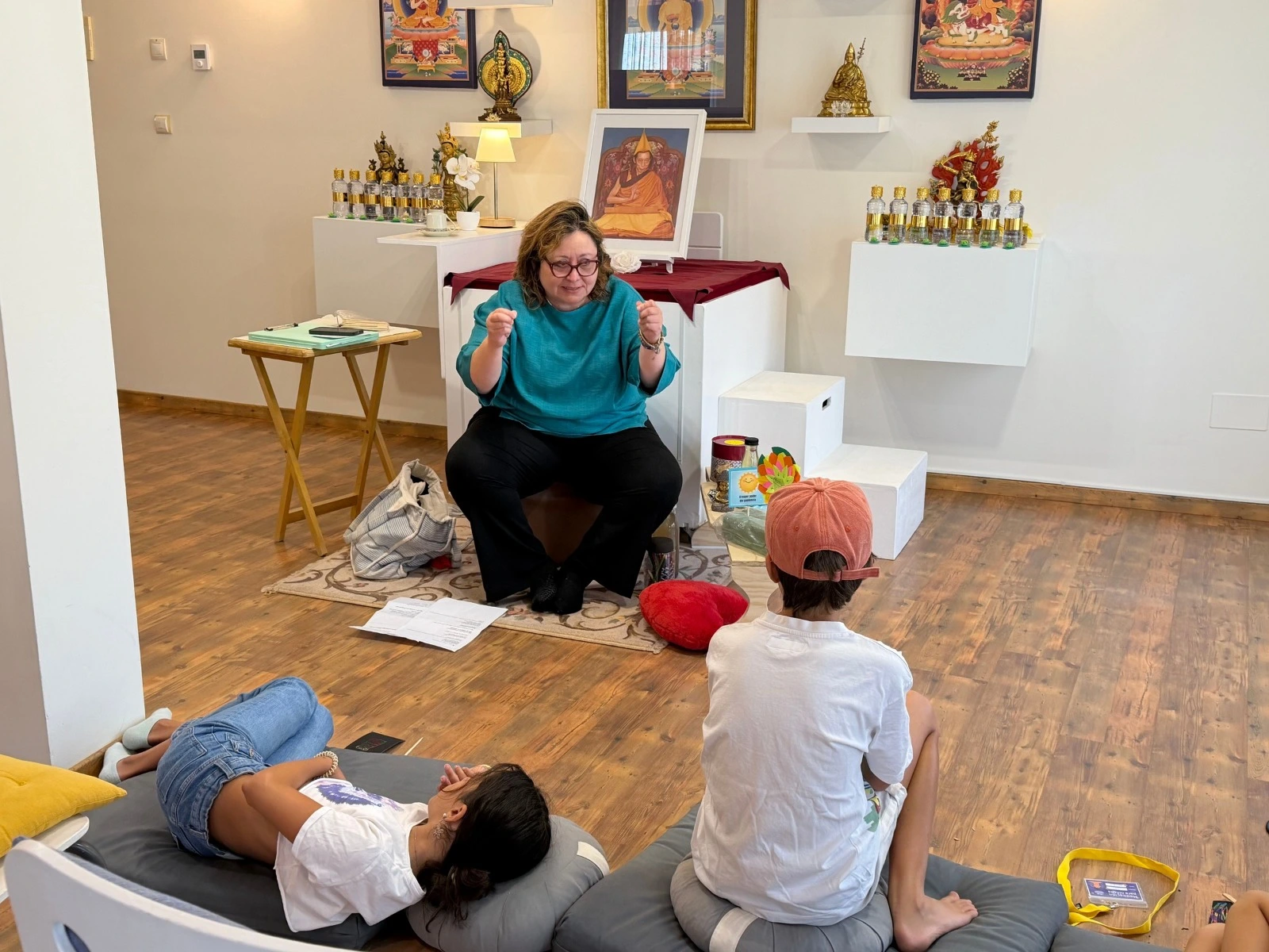 Clase de meditación niños